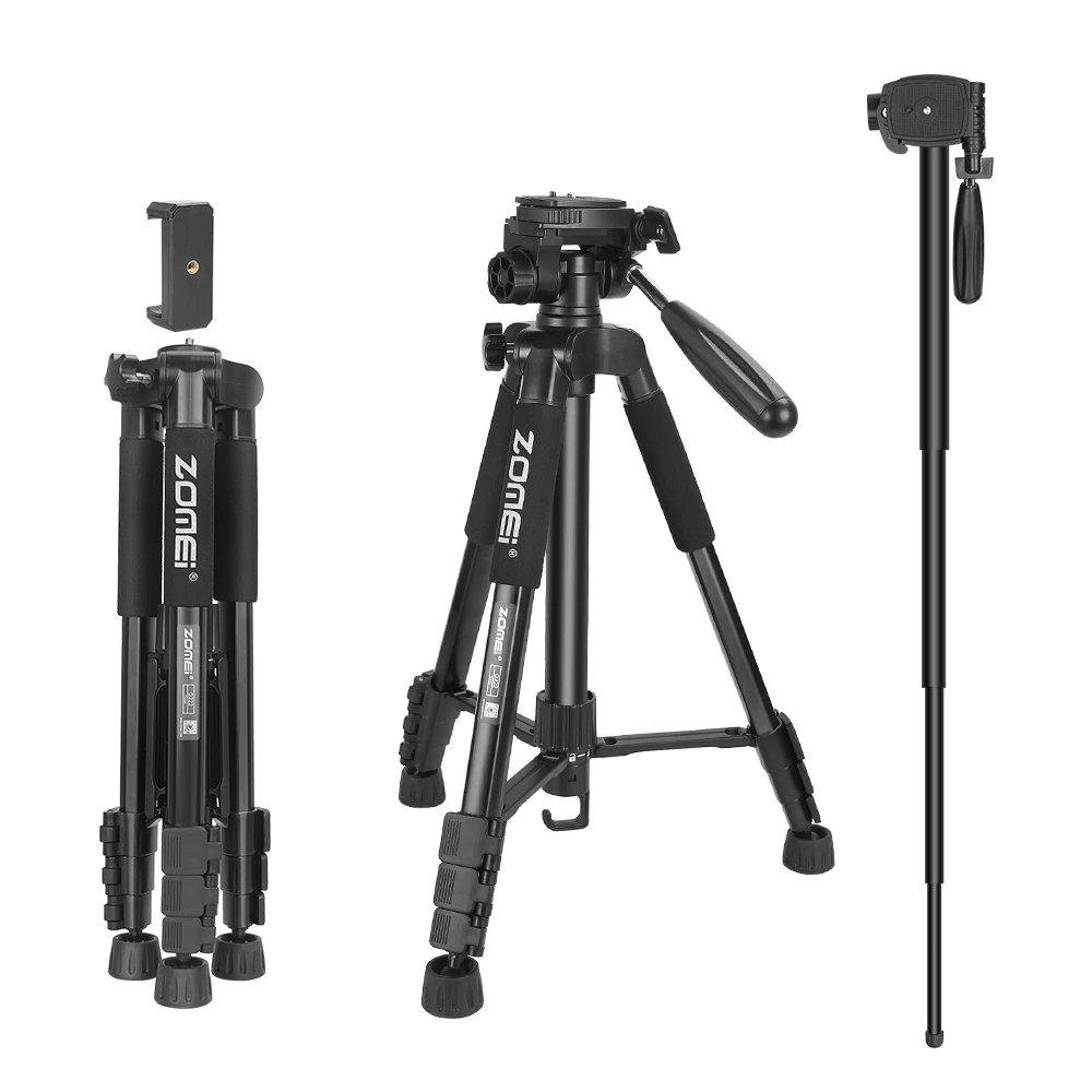 Zomei Q222 алюминиевый Профессиональный штатив монопод головка для DSLR камеры
