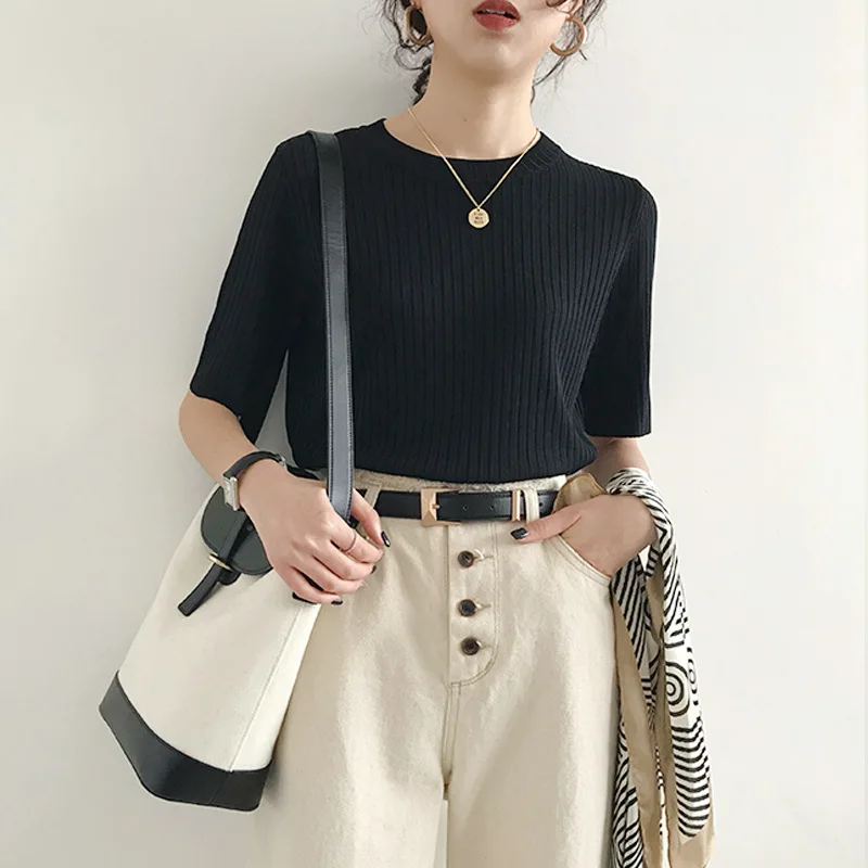 2020 женские рубашки летние тонкие футболки трикотажные летняя женская одежда |