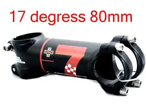 17 Degree 80mm Вынос руля велосипеда без логотипа бренд MTB Горный без UNO 7 AL7050 7 градусов 17 Сверхлегкий дорожный велосипед стебли 31,8 70 80 90 100 110 мм Kalloy - Цвет: 17 Degree 80mm