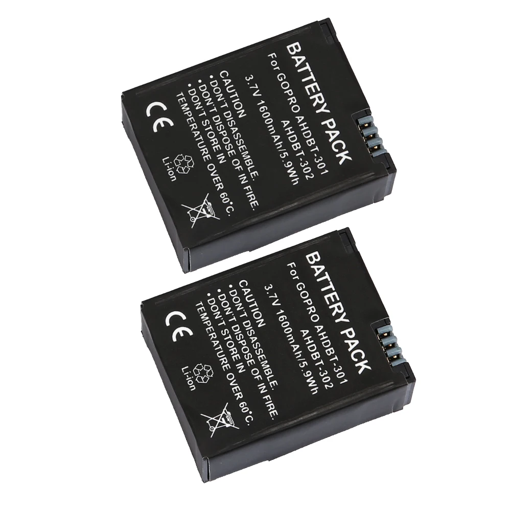 Аккумулятор для камеры Gopro Hero 3 AHDBT 301 AHDBT301 302 1600mAh Go PrO GoPro Hero3 +|camera battery|ahdbt 301battery for
