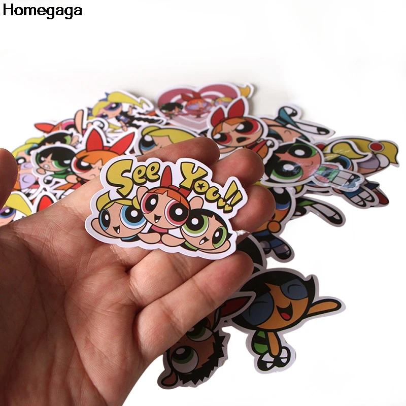 Homegaga 36 шт. Powerpuff девочки дети пастеры diy косплей блокнот с рисунком телефон ноутбук велосипед Скрапбукинг наклейки D2014