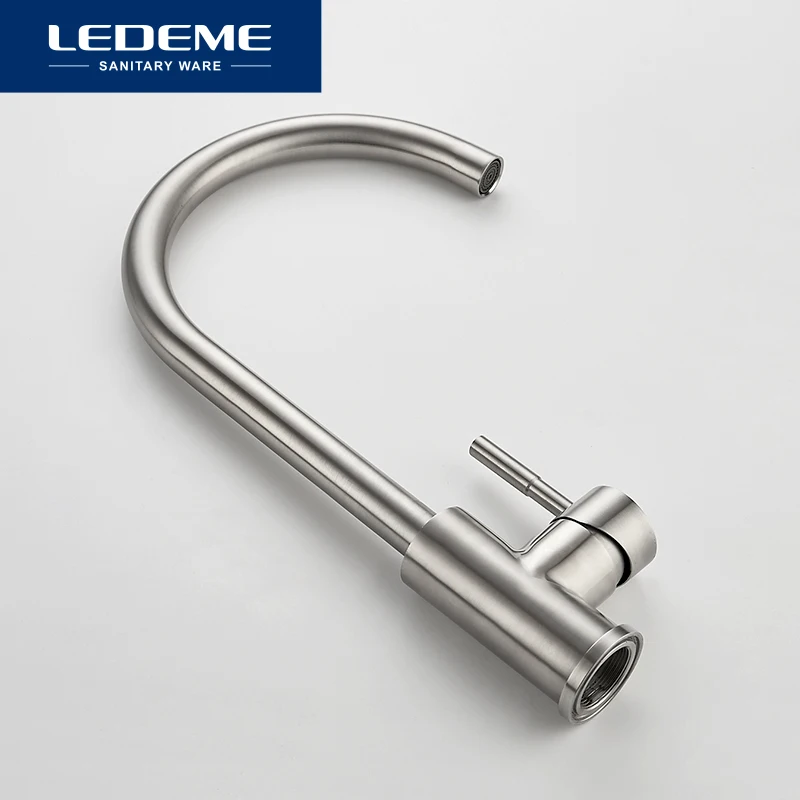LEDEME Смеситель для кухни сталь SUS304 Цвет: нерж. L4998 3| |