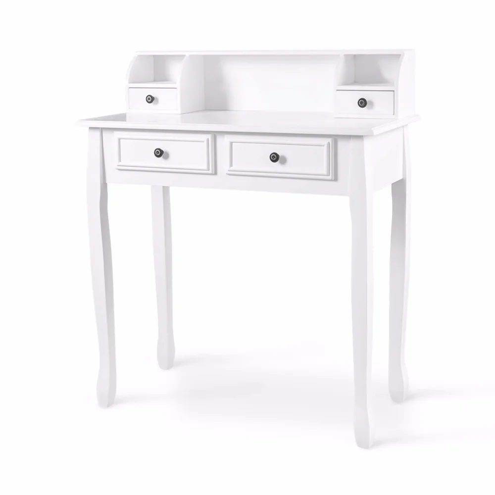 LANGRIA макияж туалетный столик тщеславия с 4 ящиками 3 открытых отсеков для хранения