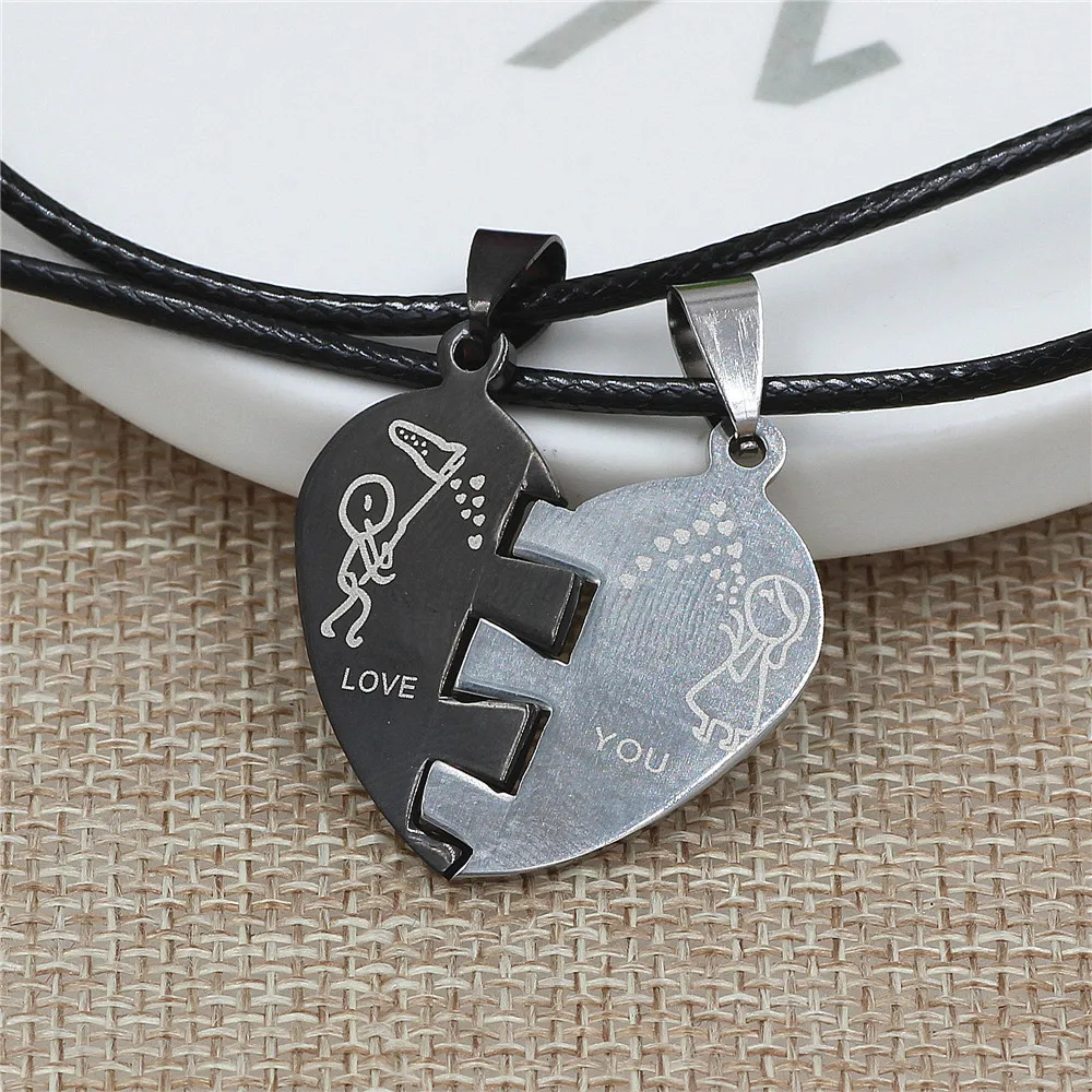 2 шт./компл. новые подарки любовь тебя разбитое сердце титановая сталь Пара