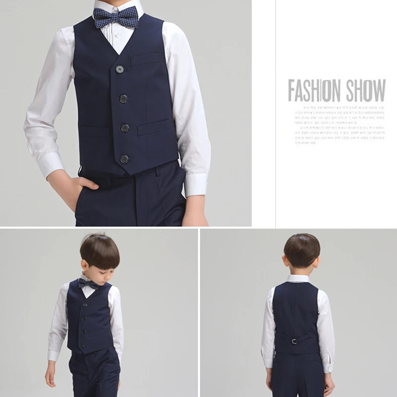 Figwit/строгий жилет для причастия мальчиков черное платье малышей детский деловой