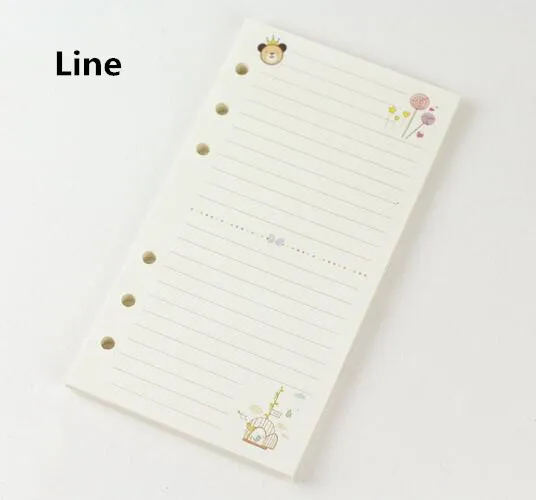 Line 45 листов, каваи А5, А6, бумага для заправки, блокнот, спиральная папка, индекс, внутренние страницы, ежемесячный недельный ежедневник - Цвет: Line