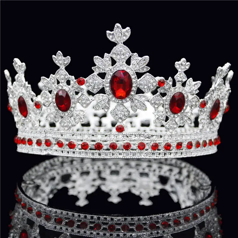 Тиары и короны свадебные для невесты диадемы с синими кристаллами головной убор