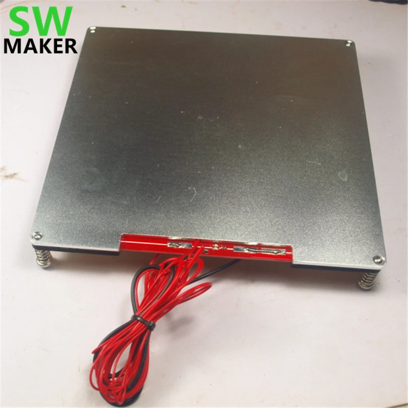 Reprap Prusa MK2 PCB кровать с подогревом Полный комплект Набор «сделай сам» для 3D принтер Строительная пластина+ деревянная тарелка 12/24V 120W 214x214 мм из алюминиевого сплава