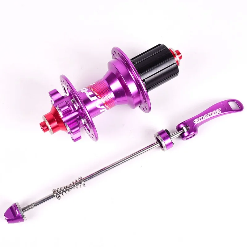 Purple 10X135mm 32H велосипедная Дисковая тормозная ступица MTB ступица для горного велосипеда 9x100 мм/10x135 мм QR через 15x100 мм/12x142 мм ось для 8 9 10 11 скоростей - Цвет: Purple 10X135mm