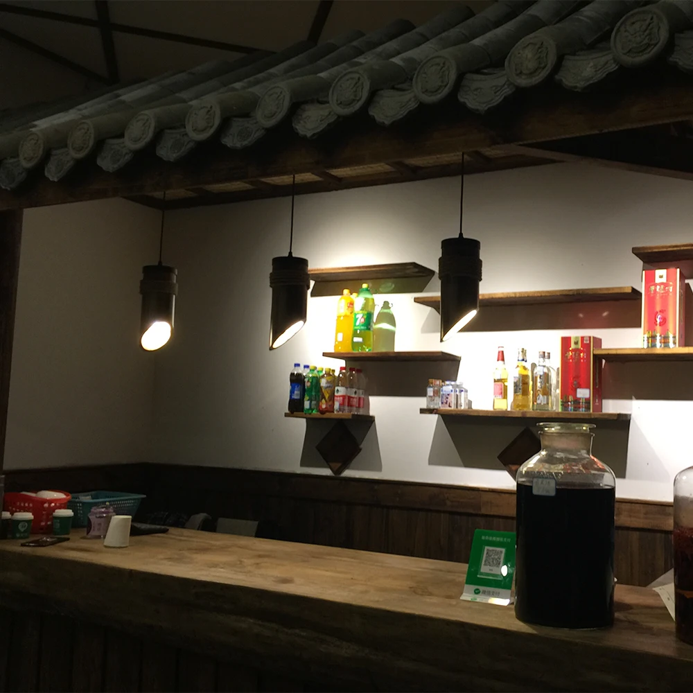 

Industrial Retro Led pendant light cord + bamboo shade e27 socket for kitchen bar dining room modern pendant lamp led 110v 220v
