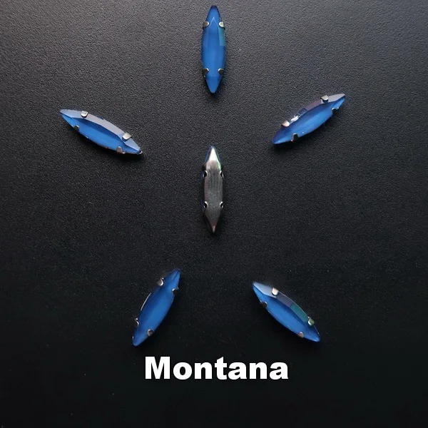 A8 Montana Серебряная цепь коготь настройки 50 шт./упак. 4*15 мм желейные конфеты стекло с украшением в виде кристаллов Наветт Маркиза Форма пришить стразы кристаллы одежды «сделай сам» - Цвет: A8 Montana