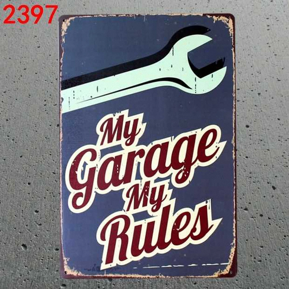 Route 66 Gas Station and Repair Shop 20X30 CM Mix Items Retro Metal Painting Signs Wall Sticker Doorplate Iron Art Decor | Дом и сад