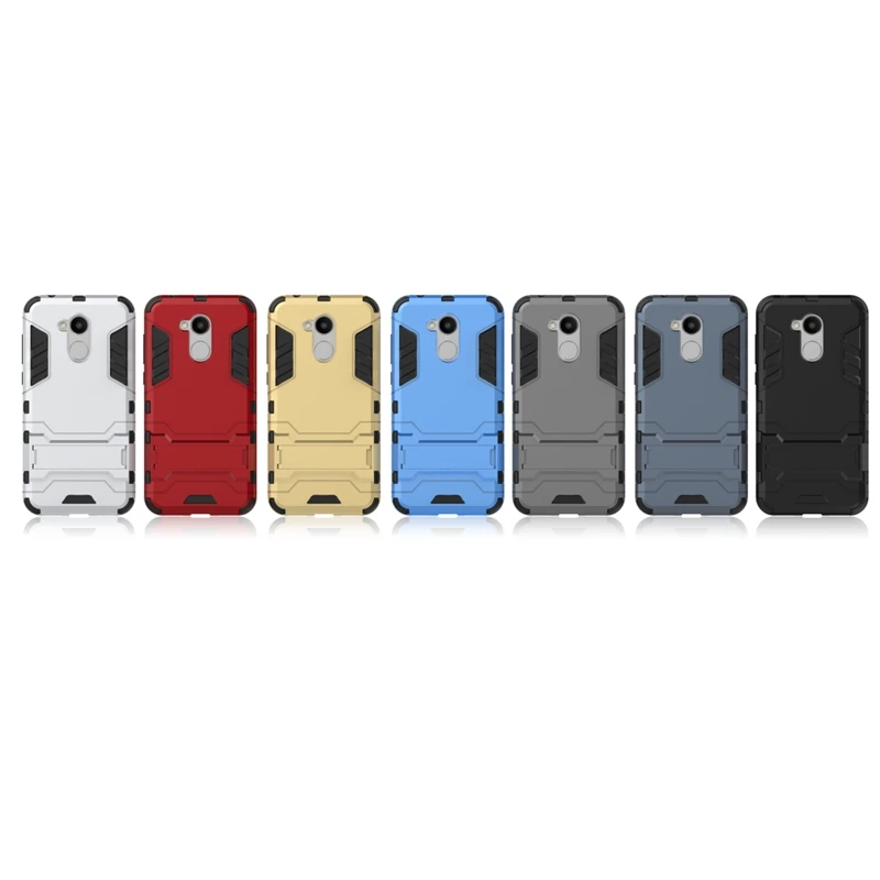 UPaitou Case For Huawei Honor 6A Hybrid TPU PC Iron Man Armor Shield for Stand Holder Back Cover |