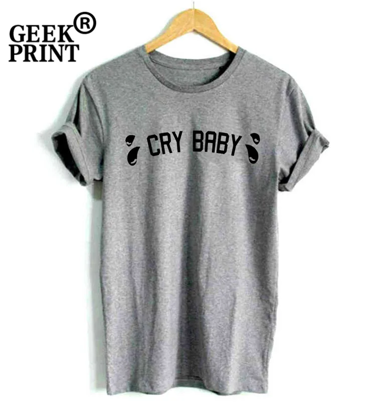 Women Cry Baby crybaby Logo tshirt Blogger Funny tShirt Lady Top Tee Fangirl Gifts Dropshipping | Женская одежда