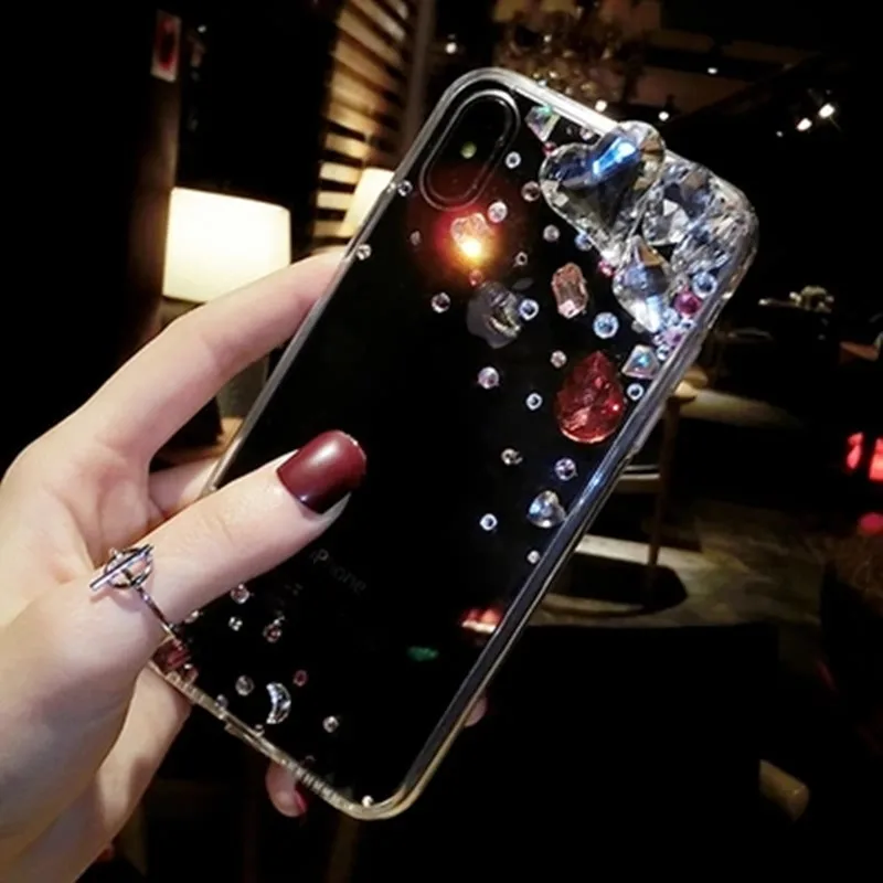 Чехол для iPhone X XS MAX 5S 6S 7 8 PLUS роскошный чехол с блестящими стразами кристаллами