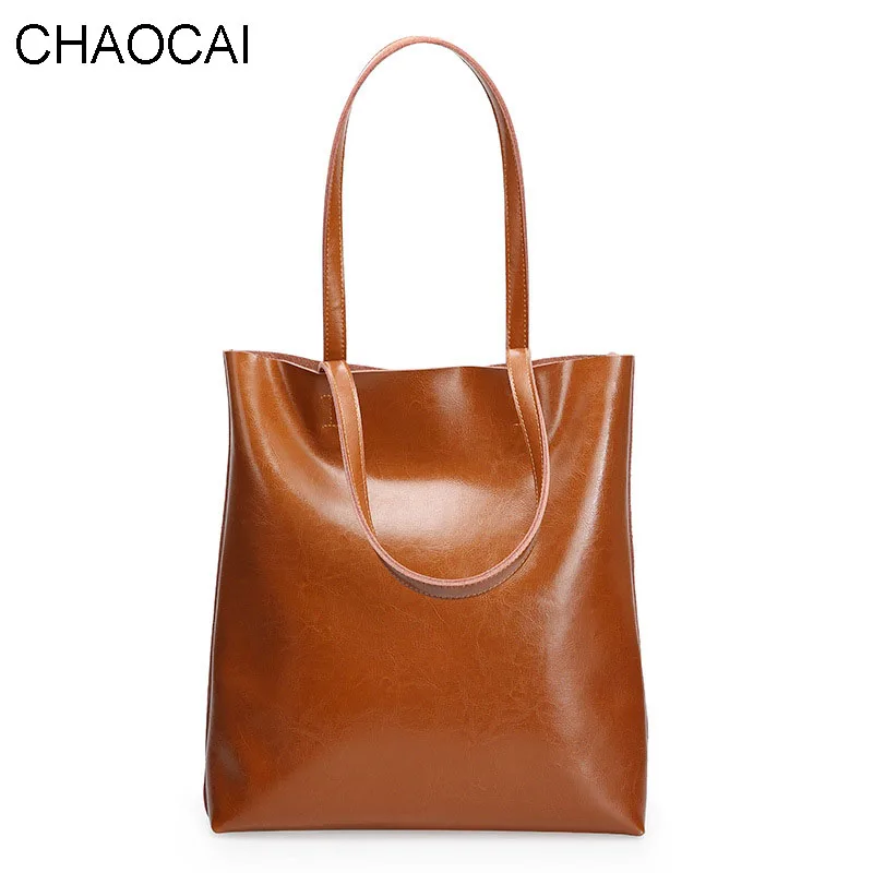 Женская сумка из натуральной кожи модный вместительный саквояж на плечо