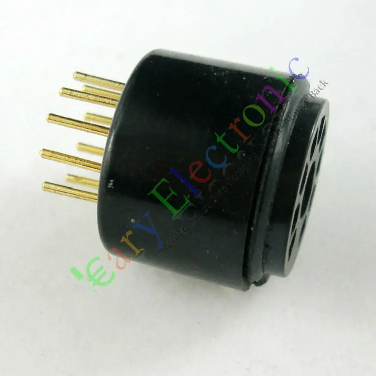 Опт и розница 2 шт Золото 9pin бакелитовая трубка гнездо Позолоченный клапан база Fr