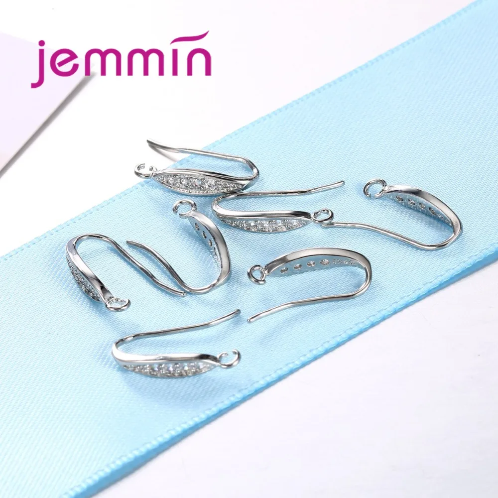 simple style elegant women diy earring hooks 10pcs hot 925 sterling silver brand jewelry accessories for ladies wholesale free global shipping