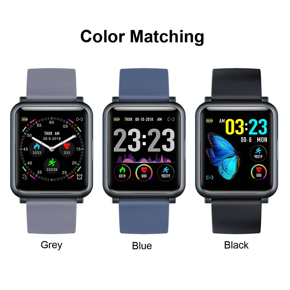 Bakeey H9 1 3 дюймов ЭКГ PPG монитор HR кровяное давление Smartwatch IP67 водонепроницаемый