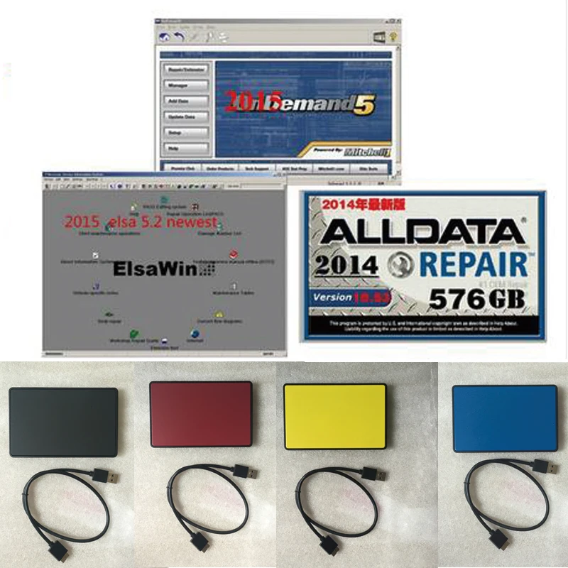 Alldata 10 53 все данные автосервис программного обеспечения mit/chell od5 2015 + ElsaWin яркая