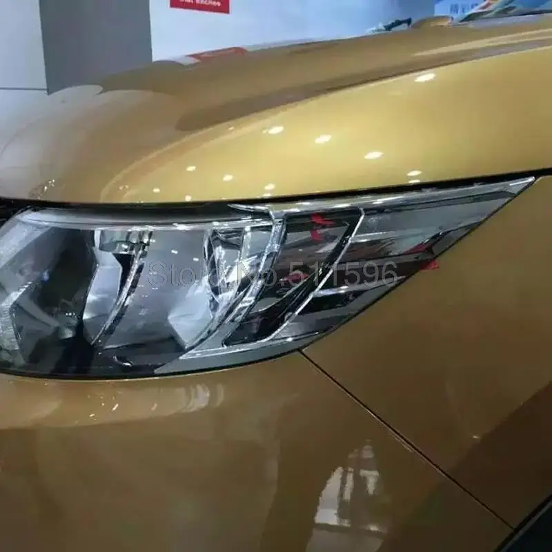 Накладка на переднюю фару Nissan Qashqai 2015 2016 2017 2 шт./компл.|lamp hood|trim covertrim chrome |