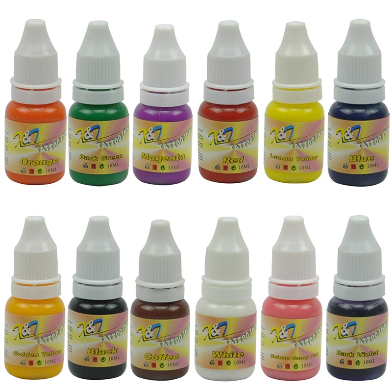 OPHIR 346 шт./компл. Pro татуировки Наборы для тату бодиарта Стрекоза Пистолеты 12 Цвета