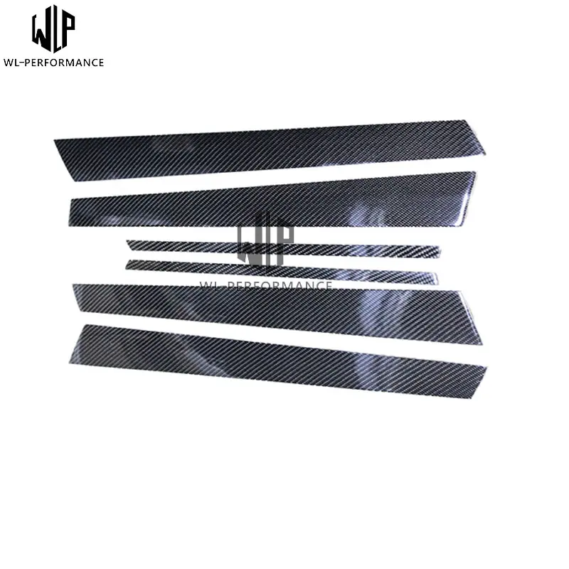 Carbon Fiber Car Window B C Pillars Auto Stickers Trim Covers Styling For mercedes w204 E class GLA GLC Accessories 07-up | Автомобили и