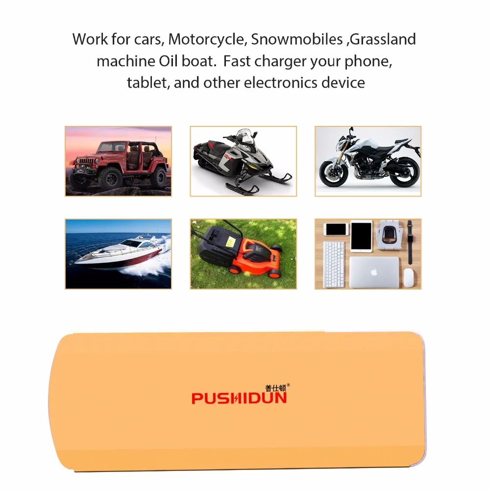 PUSHIDUN k66 12 В автомобильный аккумулятор скачок стартер 900A пик переносной Power Bank