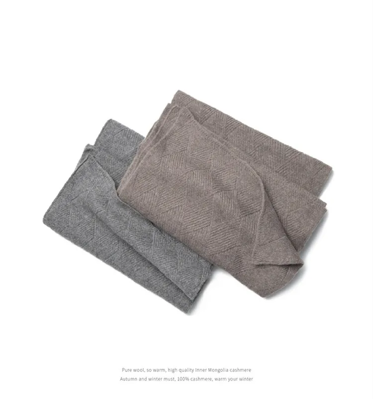 100% Cashmere Winter Scarf Shawl Long Solid Warm Scarves for Women and Men | Аксессуары для одежды