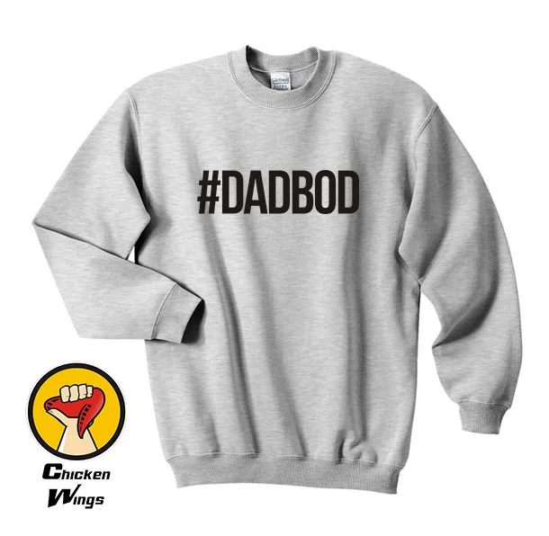 Мужская футболка с забавным принтом Dad Bod толстовка унисекс вырезом лодочкой