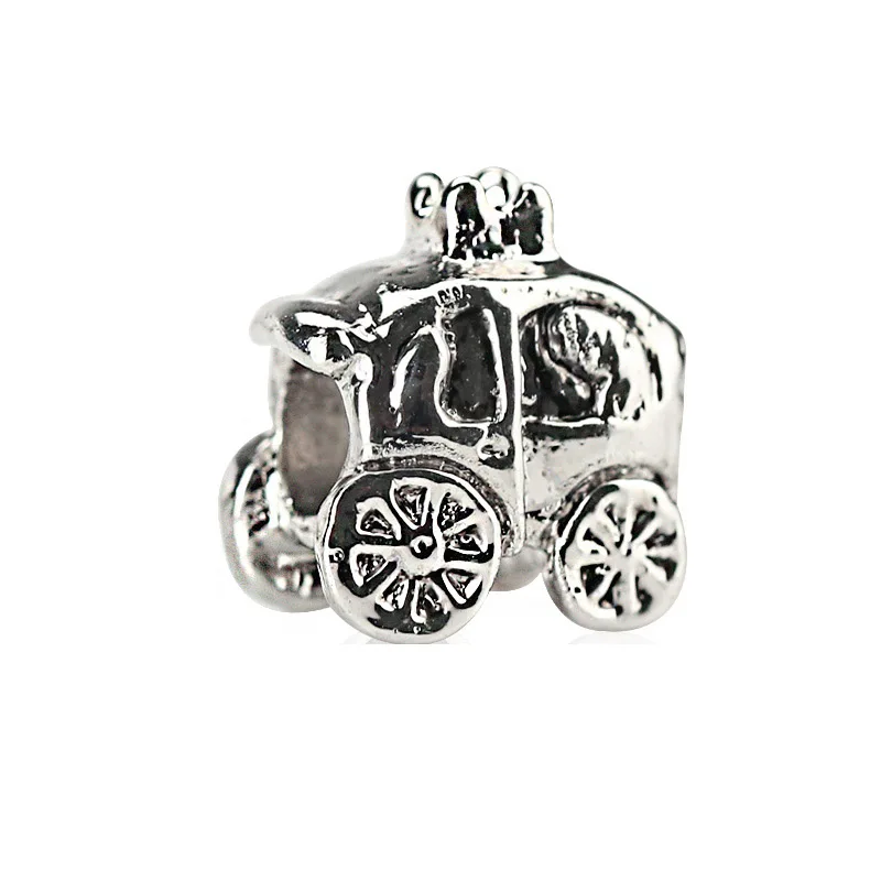 Бусы из серебряного сплава DIY металлические с большими отверстиями