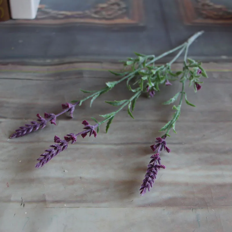 3 шт./лот искусственные растения Искусственный Букет Лаванды листья трава