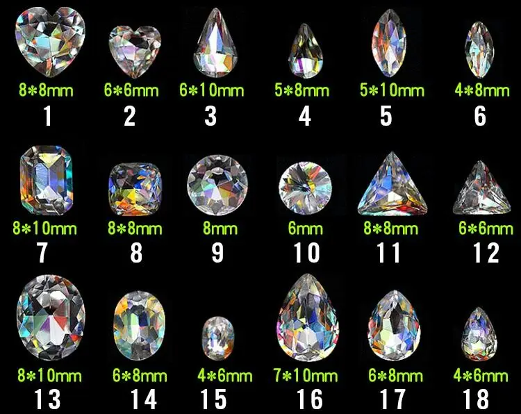 5pcs Super Glitter Crystal Nail Gems Oval Raindrop Diamond Shinny Stone Nail Art Rhinestone Jewelry Phone Manicure Tools