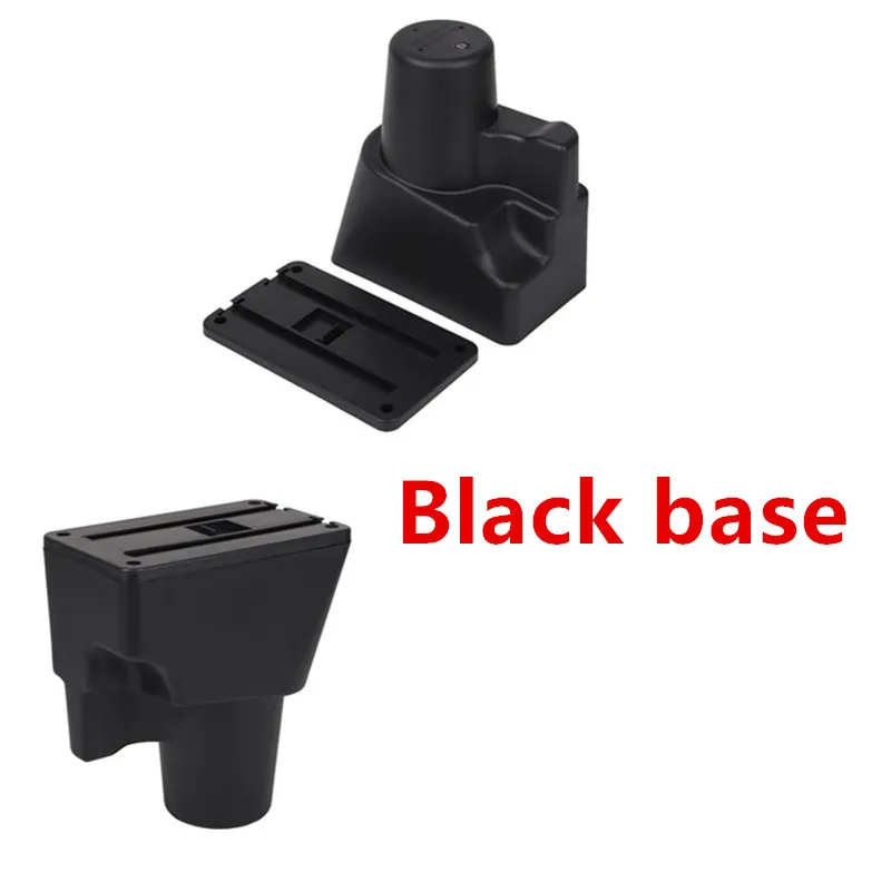 Black base only Для Kia Picanto подлокотник коробка Picanto3X-Line Универсальный центральный автомобильный подлокотник для хранения коробка Подстаканник Пепельница Модификация аксессуары - Название цвета: Black base only