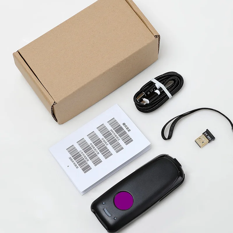 Карманный портативный беспроводной 2D сканер штрих кода USB Bluetooth V4.0 QR считыватель