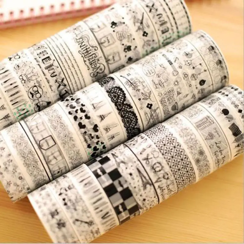 Рождественское украшение набор из 10 штук 1 5 см * м бумажная декоративная лента|lot
