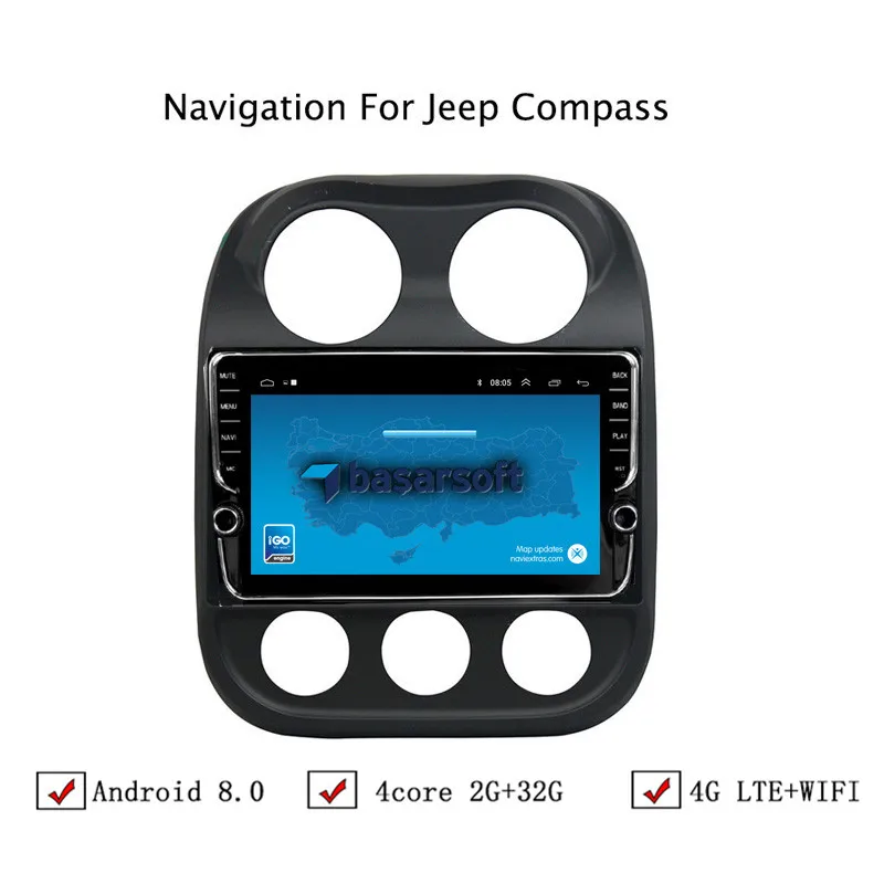 10 1 &quotAndroid 6 0/8 Автомобильная dvd навигационная система для Jeep Compass 2010 2011 2012 2013 2016