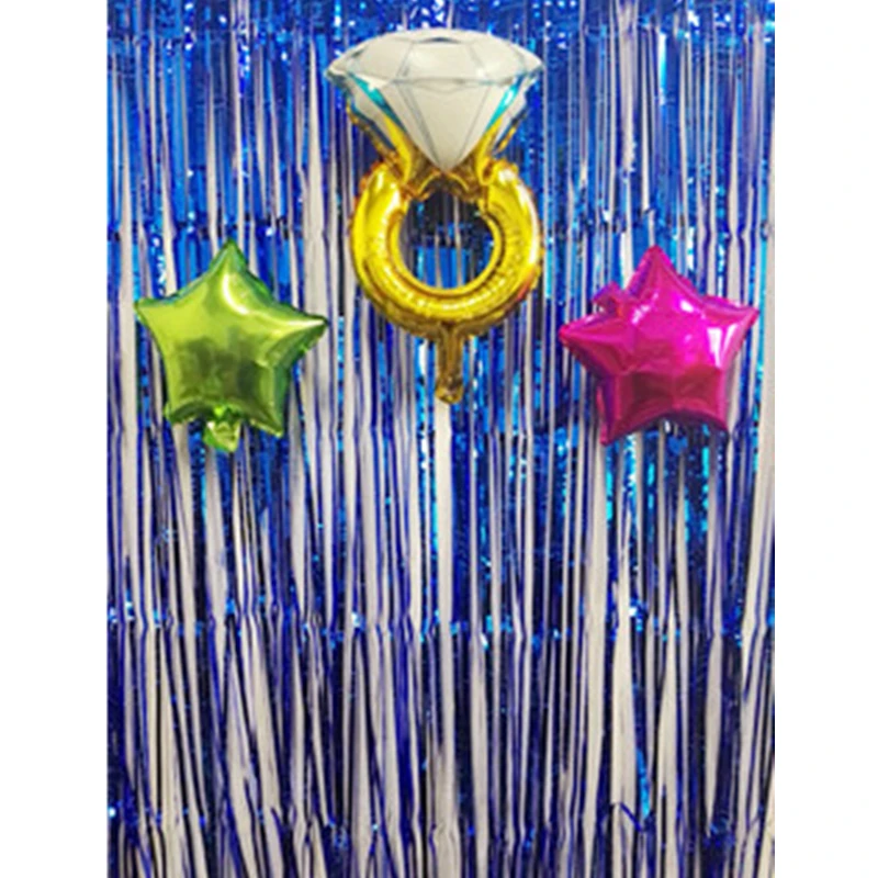ShinyBeauty фольга занавеска 3X8FT розовое золото металлическая дверь окно вечеринка