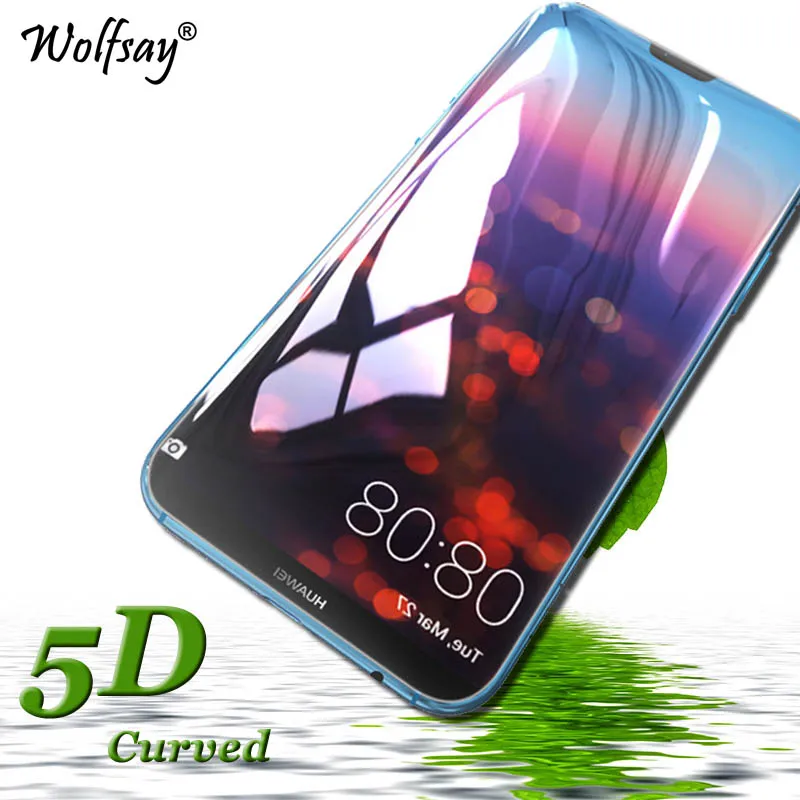5D изогнутое закаленное стекло Huawei P20 Lite Защитное для экрана Полное покрытие