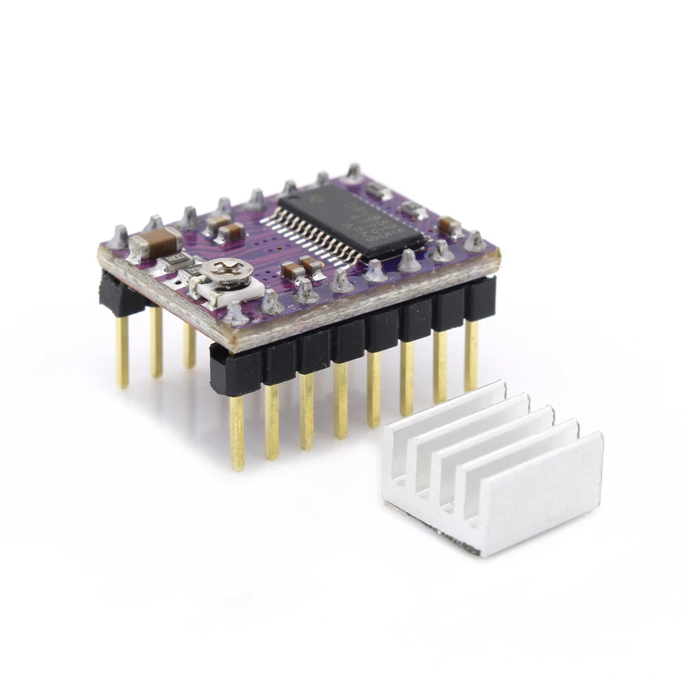 5pcs/lot New Stepstick Drv8825 For RAMPS Stepper Motor Driver HeatSink Part 3D Printers Parts Heat Sink 4 Layer PCB Purple Board - купить по