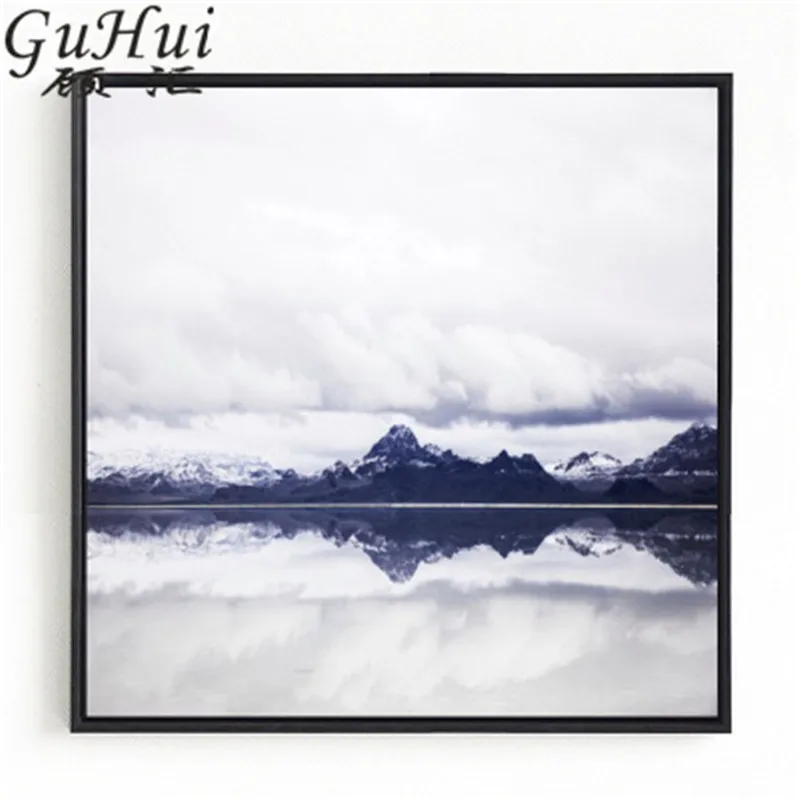 Скандинавский современный ледник морской пейзаж Картина на холсте гостиная