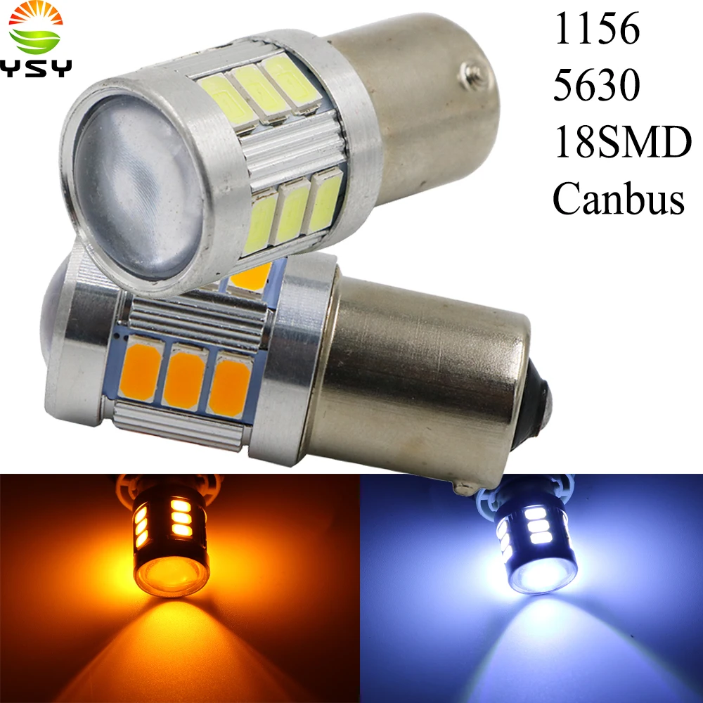 Светодиодсветодиодный лампы YSY 50X BA15S BAU15S P21W PY21W 1156 светодиодные Canbus без ошибок 18SMD