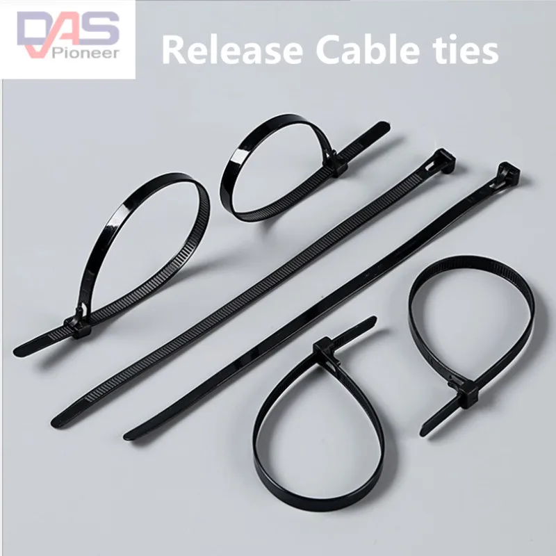 

7x200mm Releasable Plastic Zip Cable Ties For Organization Management