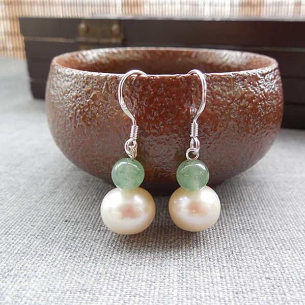 

pearl crystal jade dongling, Japan and South Korea female temperament act the role of article allergy free earrings