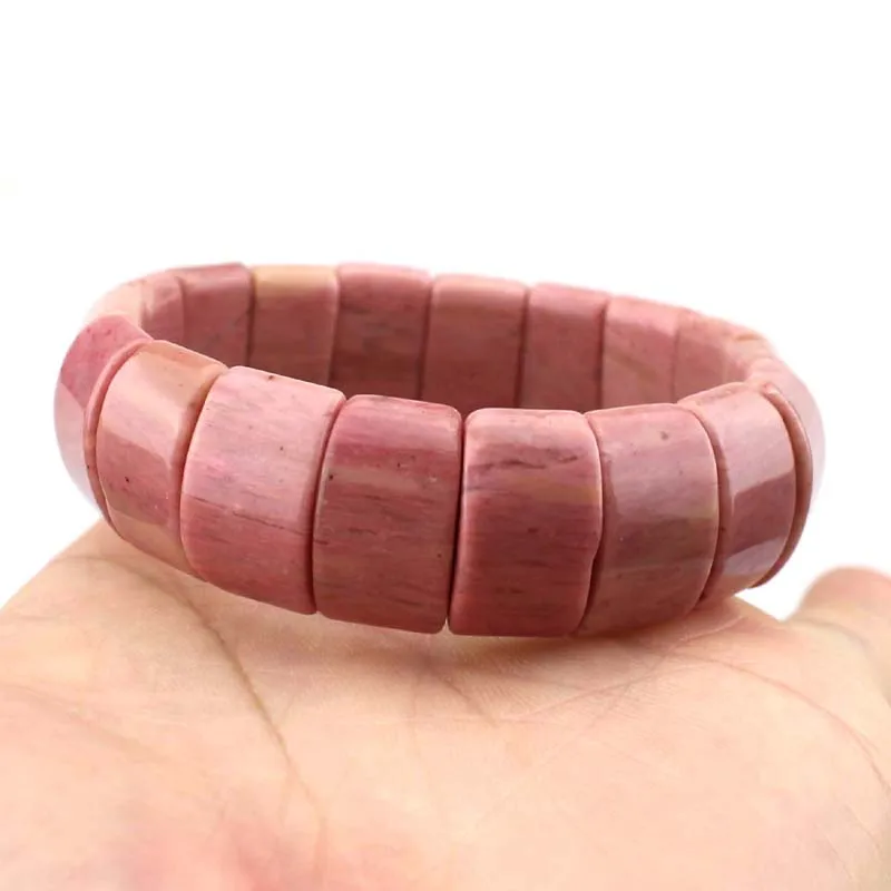 

Natural Rhodonite Stone Beads Bracelet Natural Gem Stone Bracelet Diy Jewelry For Woman For Gift Wholesale