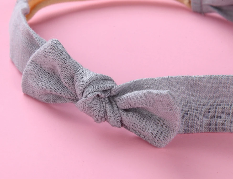 Детские нейлоновые повязки на голову хлопковые тканевые банты с нейлоновыми