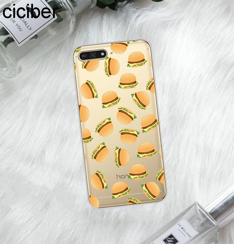 ciciber Ice Cream Pizza Food For Huawei Y9 Y6 Y7 Y5 Y3 Prime Pro 2019 2018 2017 Clear Soft TPU Phone Cases Coque Fundas Capa |