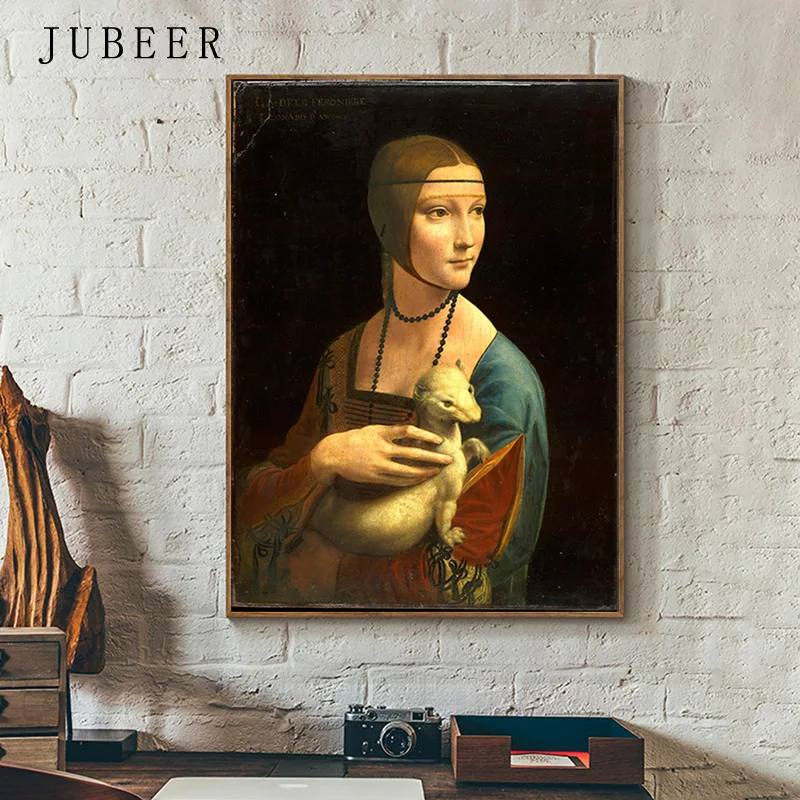 Да Винчи картина маслом леди с Ermine стены искусства Девы и ребенка св. Анны