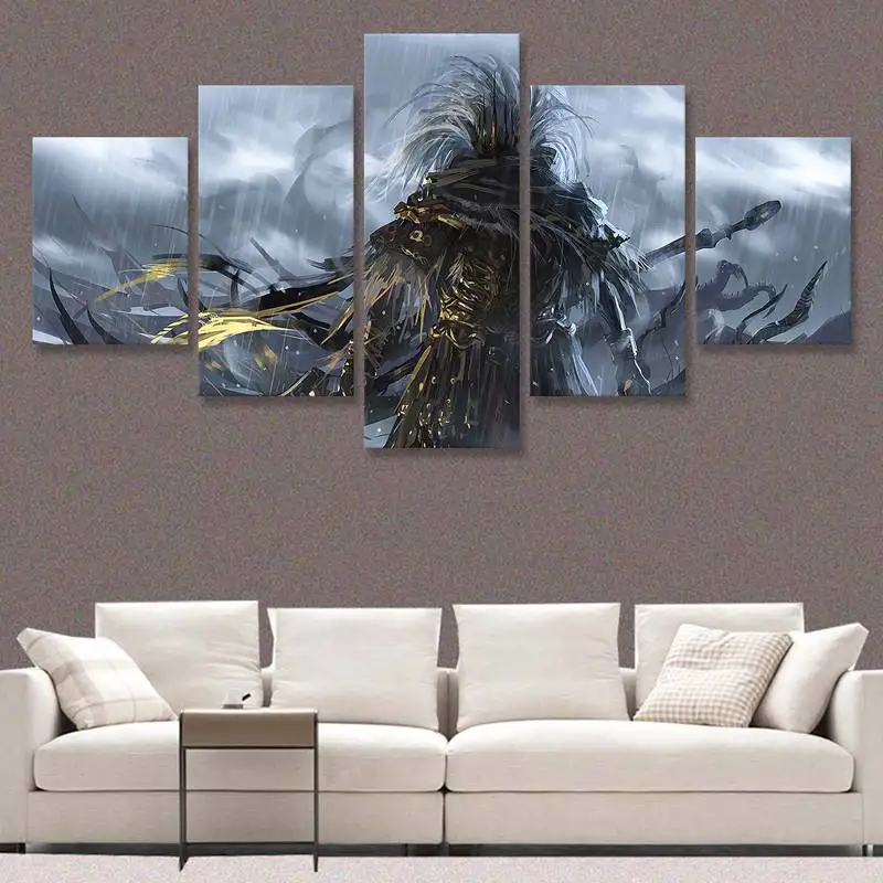 Dark Souls Nameless King игры плакаты, постеры 5 панели, Модульная картина декорации картины фотографии на стене