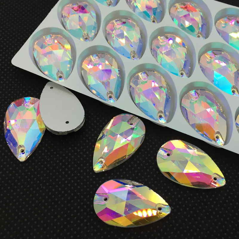 3230 капли AB кристаллы слез Стекло камнях и на горном хрустале Стразы 7x12 11x18 13x22x17x28